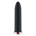 Passion Play Rechargeable Vibrating Bullet - Black - Black 9.8 cm USB Rechargeable Bullet