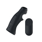 Passion Play Vibrating Cockring Sleeve - Black USB Rechargeable Vibrating Penis Sleeve with Wireless Remote