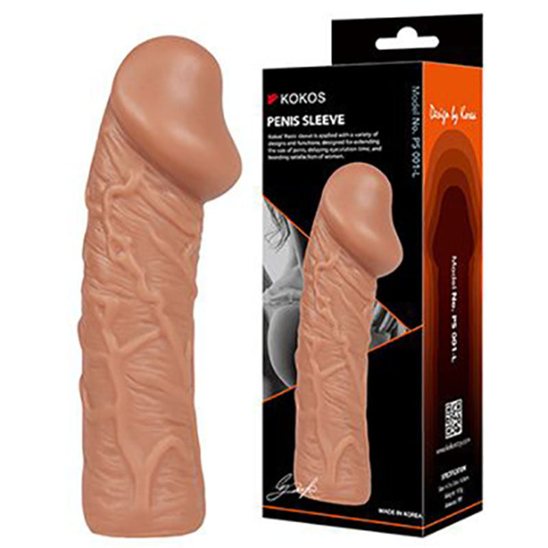 Kokos Penis Sleeve 1 - Flesh Large Penis Extension Sleeve - Hush Store Sydney 
