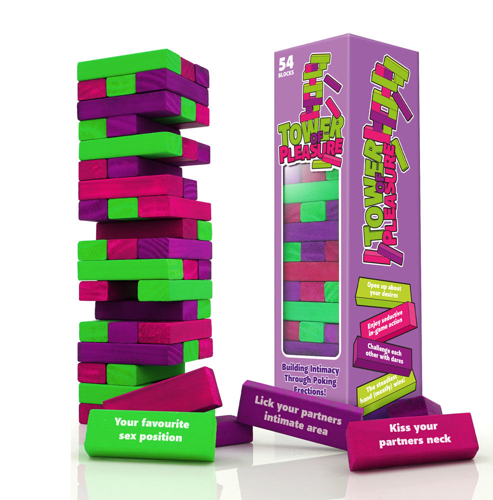 Tower of Pleasure - Couples Tumbling Tower Game - Hush Store Sydney 