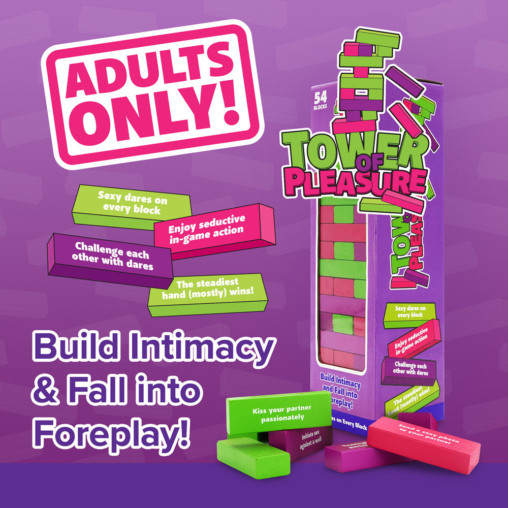 Tower of Pleasure - Couples Tumbling Tower Game - Hush Store Sydney 
