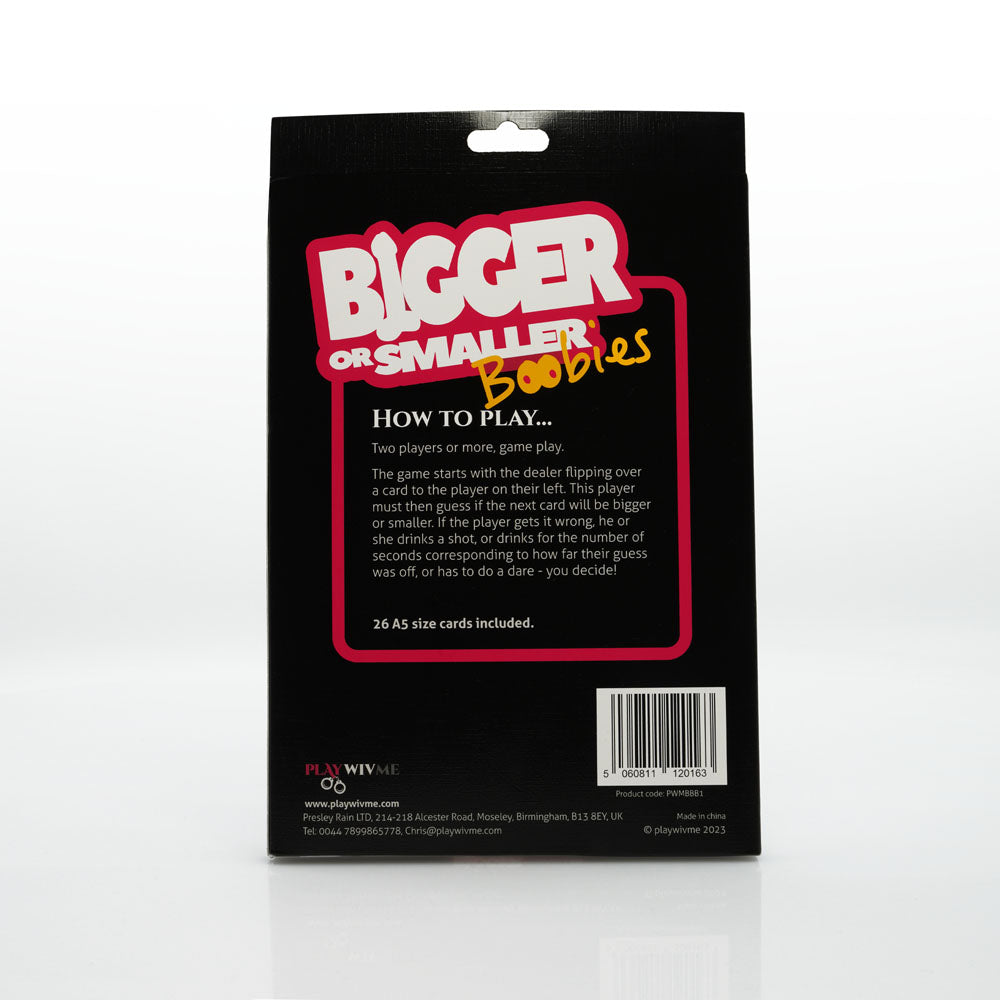 Bigger or Smaller Boobs - Card Game - Hush Store Sydney 
