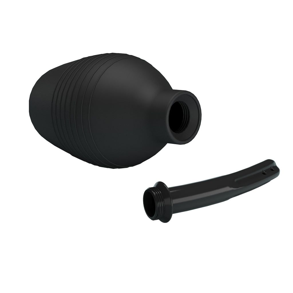MR PLAY Anal Douche - Black - Black Unisex Douche - 310 ml Capacity