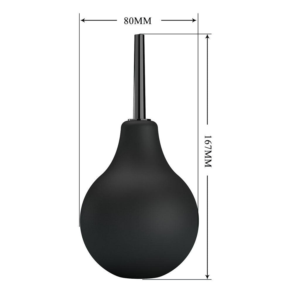 MR PLAY Anal Douche - Black - Black Unisex Douche - 224 ml Capacity