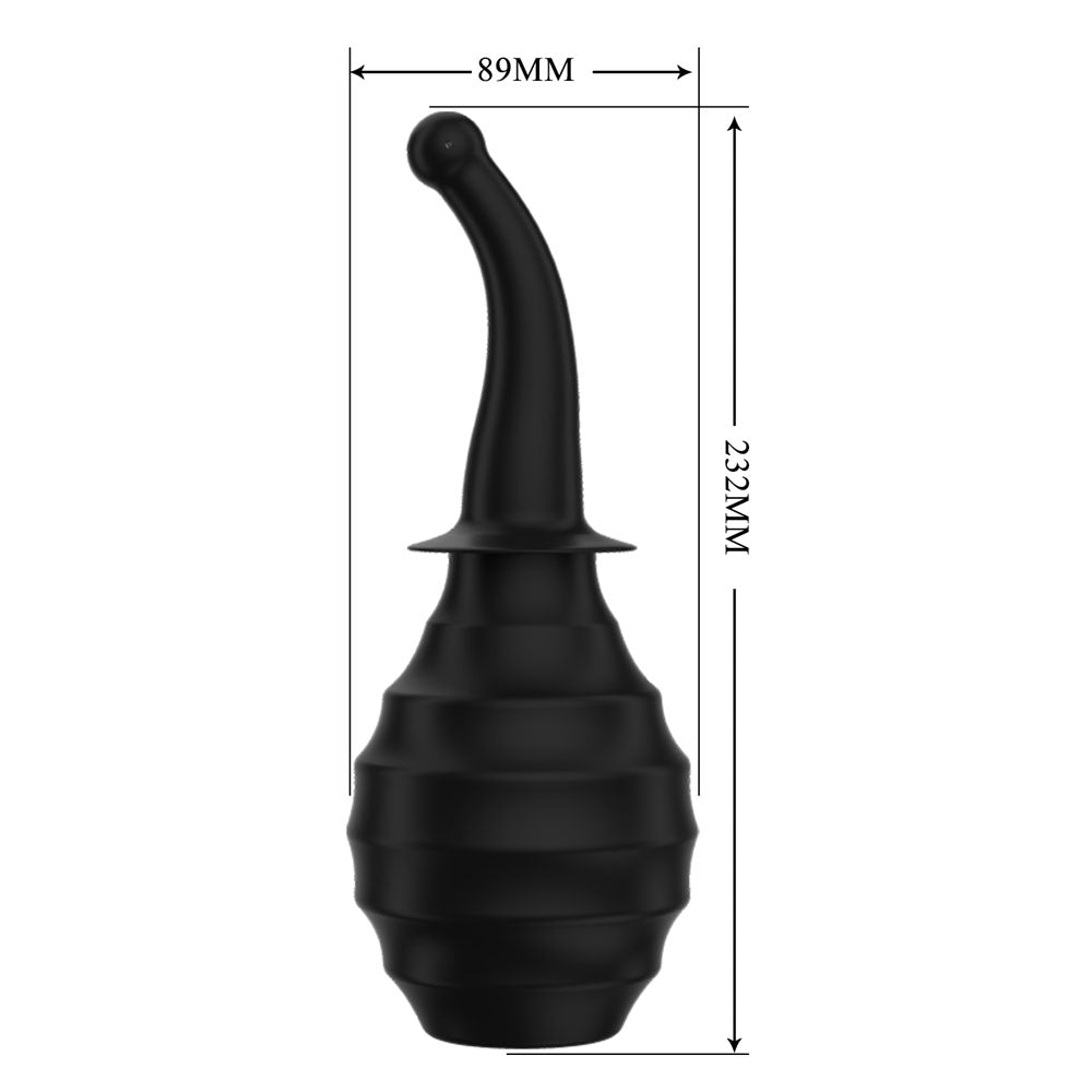 MR PLAY Anal Douche M6 - Black - Black Unisex Douche - 330 ml Capacity