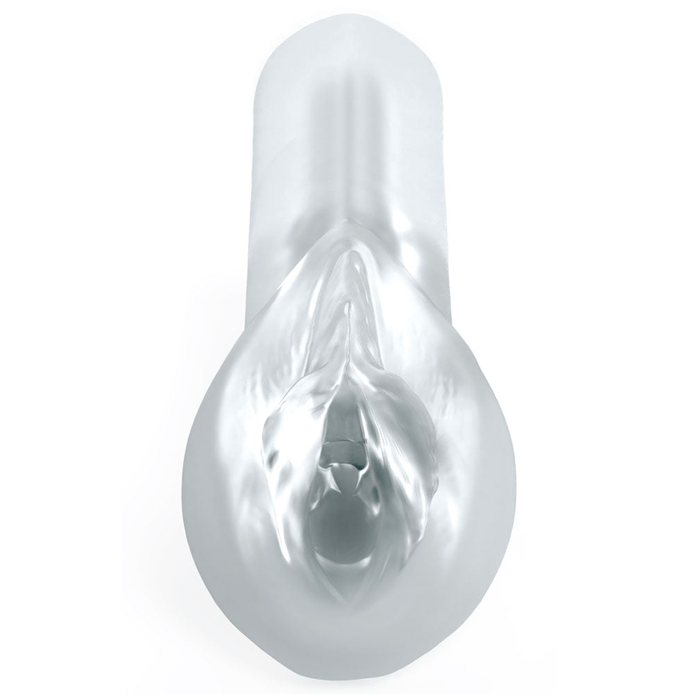 Pipedream Extreme Toyz Self Lubricating Sorority Snatch - Clear - Clear Vagina Stroker
