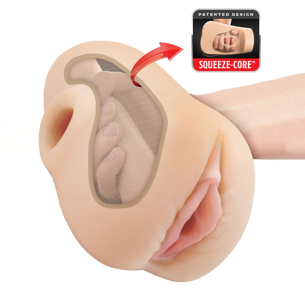 PDX Plus Pussy Pounder Squeeze Stroker - Flesh - Flesh Vagina Stroker - Hush Store Sydney 