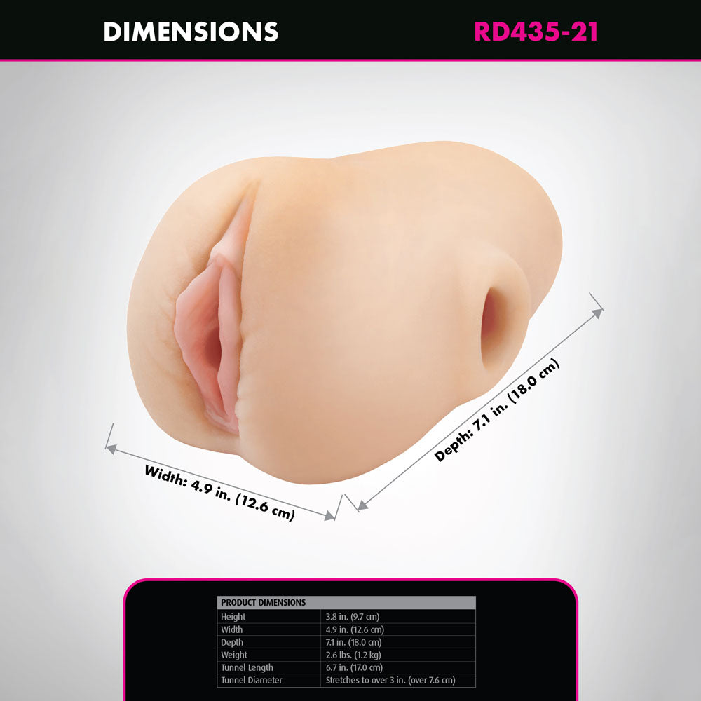 PDX Plus Pussy Pounder Squeeze Stroker - Flesh - Flesh Vagina Stroker - Hush Store Sydney 