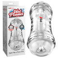 PDX Wet Pussies Super Flip-A-Pussy Over - Clear - Clear Dual Ended Self Lubricating Stroker (Vagina & Ass)