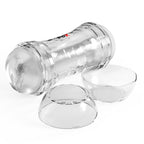 PDX Wet Pussies Super Flip-A-Pussy Over - Clear - Clear Dual Ended Self Lubricating Stroker (Vagina & Ass)