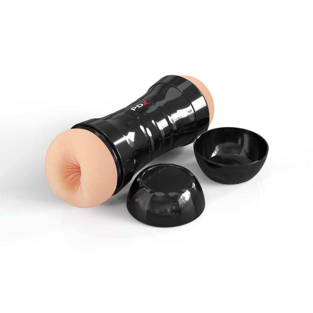 PDX Wet Pussies Super Flip-A-Pussy Over - Light - Flesh Dual Ended Stroker (Vagina & Ass)