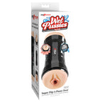 PDX Wet Pussies Super Flip-A-Pussy Over - Light - Flesh Dual Ended Stroker (Vagina & Ass)