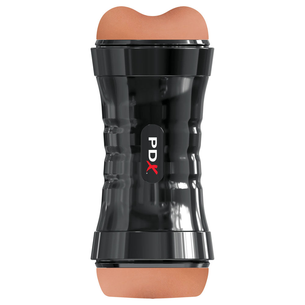 PDX Wet Pussies Super Flip-A-Pussy Over - Brown - Brown Dual Ended Stroker (Vagina & Ass)