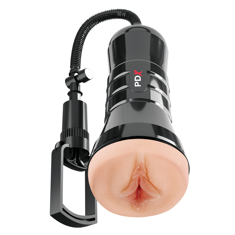 PDX Wet Pussies Super Sucker XXL Stroker - Flesh - Flesh Vagina Stroker with Suction Pump - Hush Store Sydney 