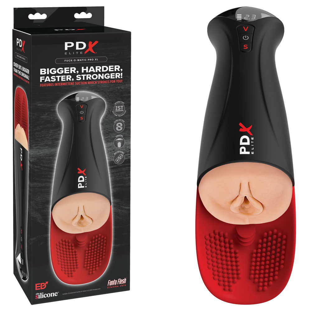 PDX Elite Fap-O-Matic Pro XL - Light - Flesh USB Rechargeable Auto Stroker - Hush Store Sydney 