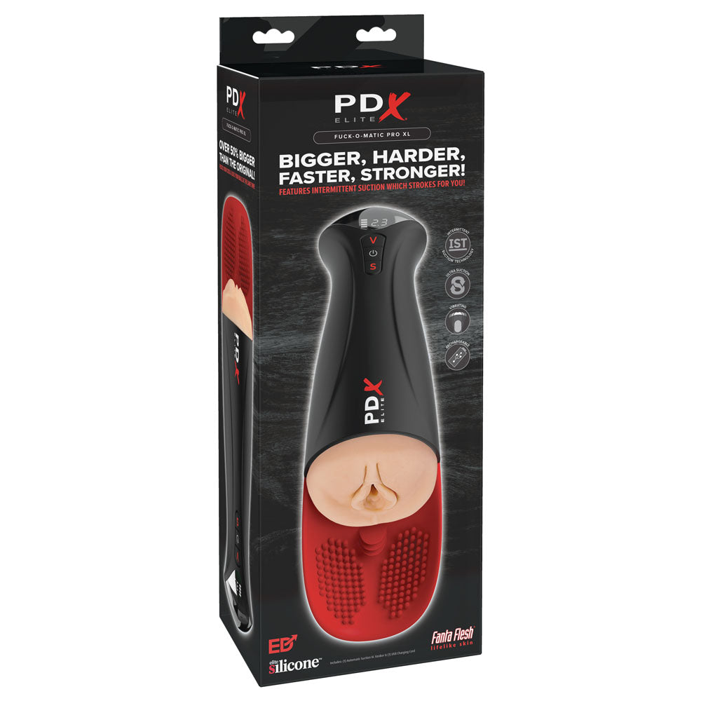 PDX Elite Fap-O-Matic Pro XL - Light - Flesh USB Rechargeable Auto Stroker - Hush Store Sydney 