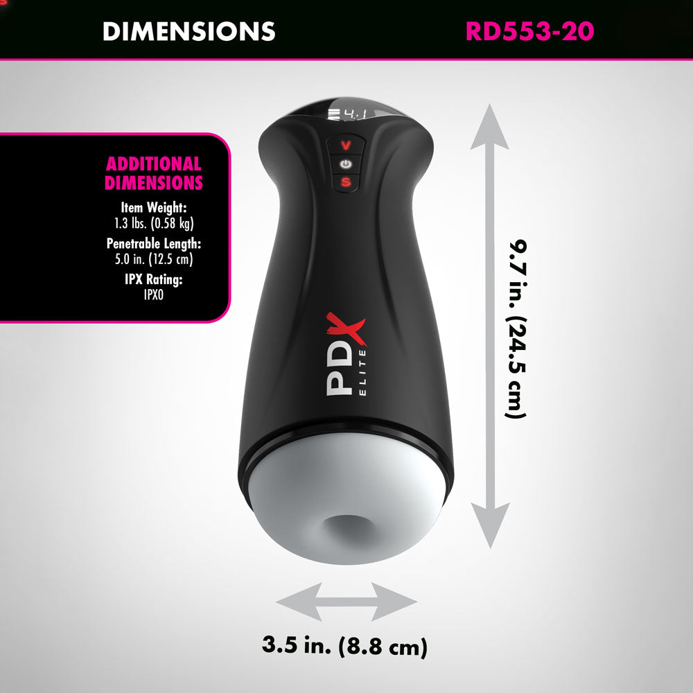 PDX Elite Fuck-Gasm - Flesh - USB Rechargeable Sucking & Vibrating Auto Stroker - Hush Store Sydney 