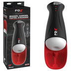 PDX Elite Fap-O-Matic Pro XL - White/Red - White USB Rechargeable Auto Stroker