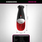 PDX Elite Fap-O-Matic Pro XL - White/Red - White USB Rechargeable Auto Stroker