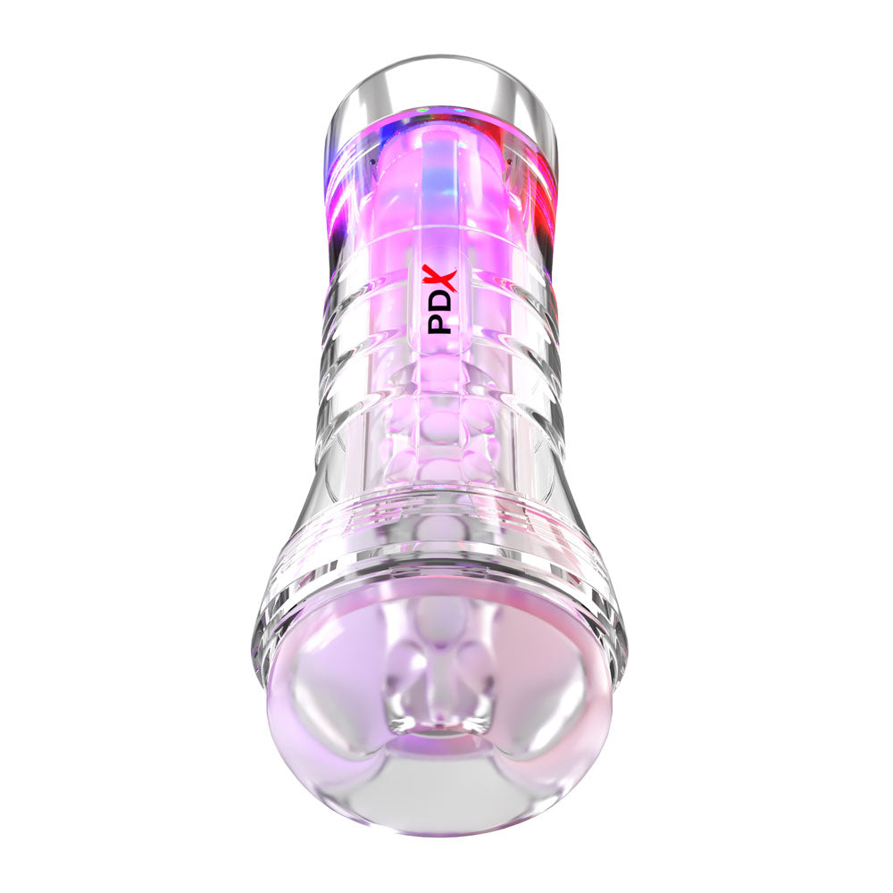 PDX Elite ViewTube XXL LED Stroker - Clear Stroker with LED Lights - Hush Store Sydney 