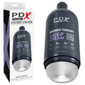 PDX Plus Shower Therapy - Deep Cream - Frosted - Clear Discreet Stroker with Suction Base - Hush Store Sydney 