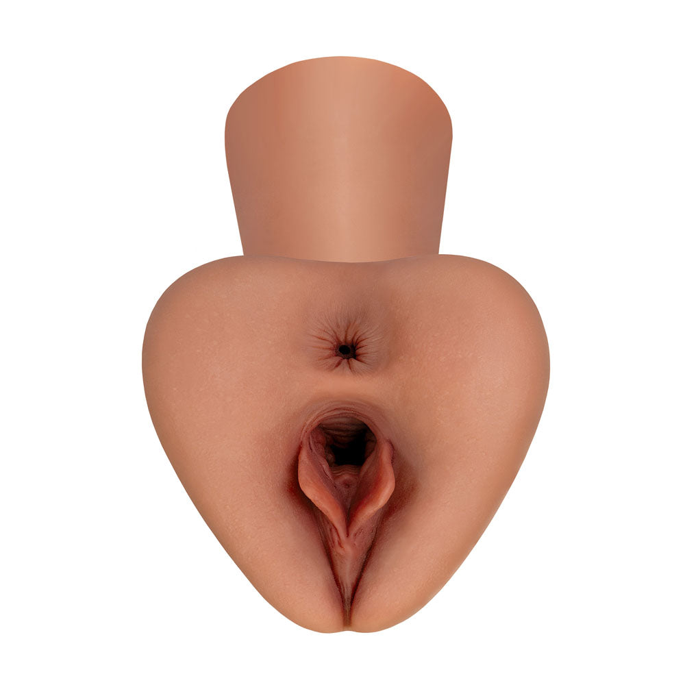 PDX Plus Pick Your Pleasure Stroker XL - Brown - Brown Vagina Stroker
