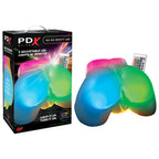 PDX Elite Go-Go Booty LED Mega Masturbator - Clear with LED Doggy-Style Masturbator