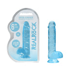 REALROCK 6'' Realistic Dildo With Balls - Blue 15.2 cm Dong - Hush Store Sydney 