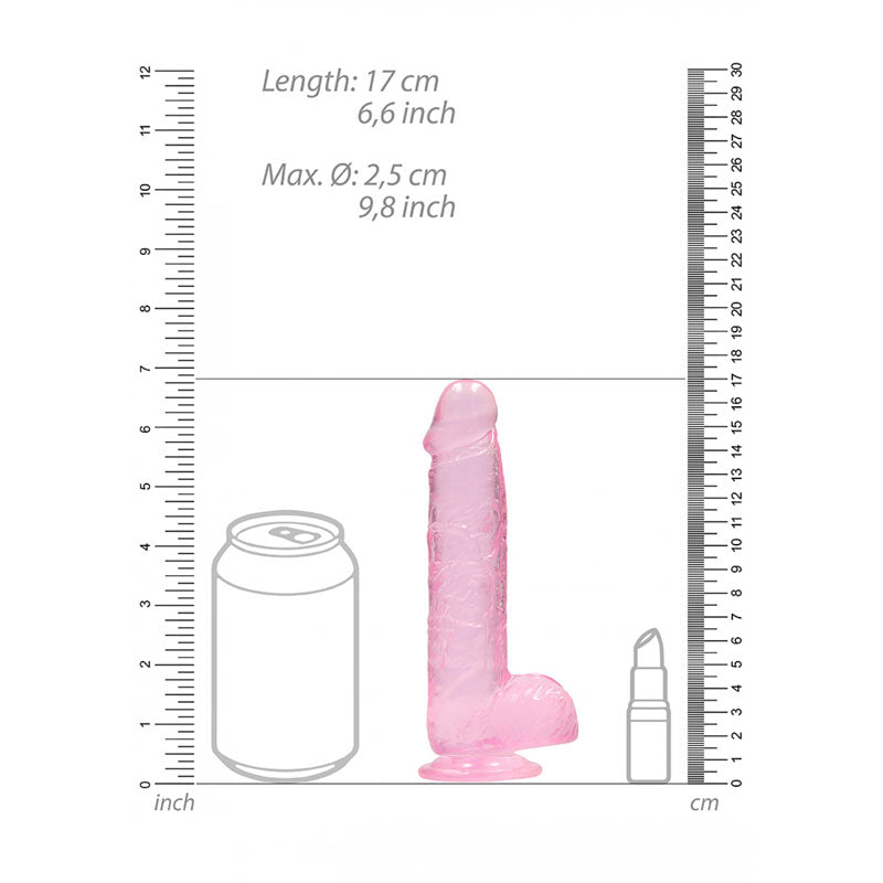 REALROCK 6'' Realistic Dildo With Balls - Pink 15.2 cm Dong - Hush Store Sydney 
