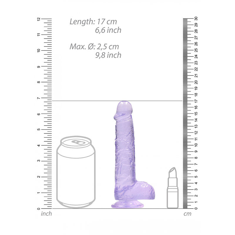 REALROCK 6'' Realistic Dildo With Balls - Purple 15.2 cm Dong - Hush Store Sydney 