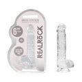 REALROCK 6'' Realistic Dildo With Balls - Clear 15.2 cm Dong - Hush Store Sydney 