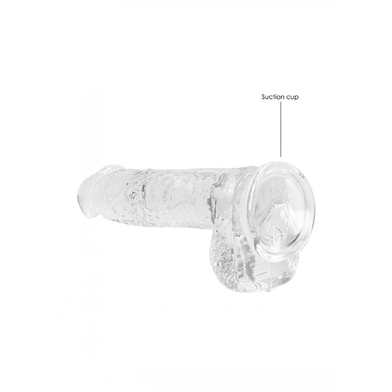 REALROCK 6'' Realistic Dildo With Balls - Clear 15.2 cm Dong - Hush Store Sydney 