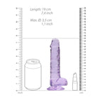 REALROCK 7'' Realistic Dildo With Balls - Purple 17.8 cm Dong - Hush Store Sydney 