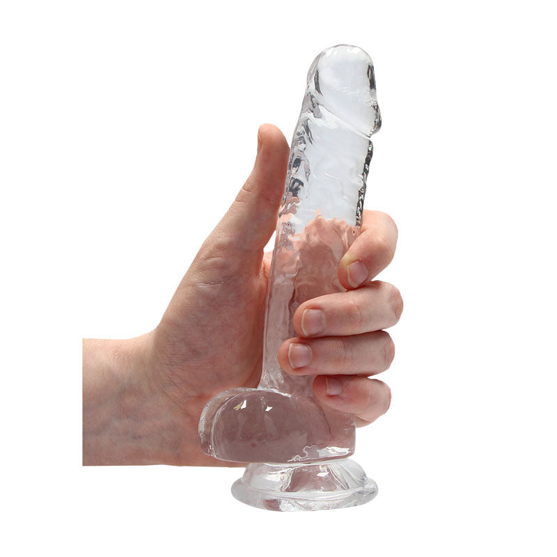 REALROCK 7'' Realistic Dildo With Balls - Clear 17.8 cm Dong - Hush Store Sydney 