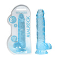 REALROCK 8'' Realistic Dildo With Balls - Blue 20.3 cm Dong - Hush Store Sydney 