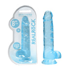 REALROCK 8'' Realistic Dildo With Balls - Blue 20.3 cm Dong - Hush Store Sydney 
