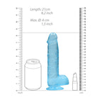 REALROCK 8'' Realistic Dildo With Balls - Blue 20.3 cm Dong - Hush Store Sydney 