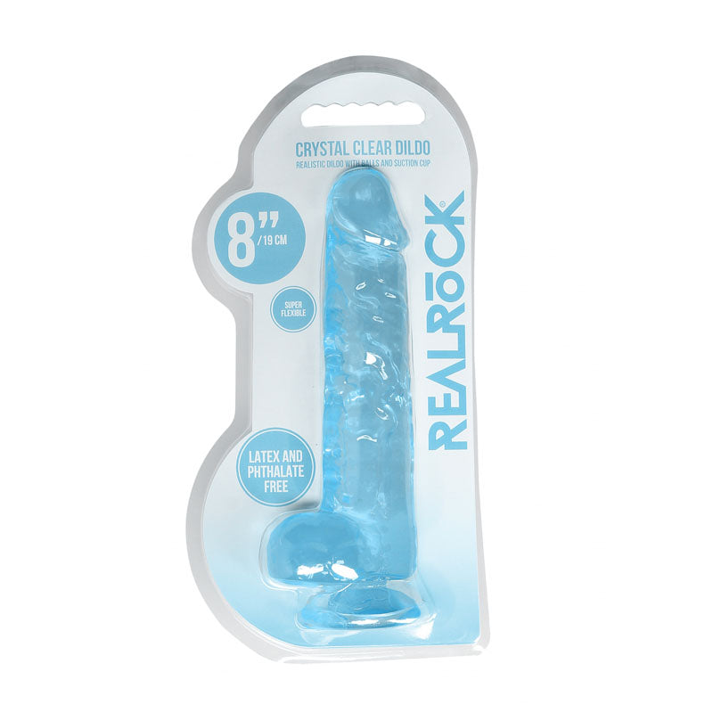 REALROCK 8'' Realistic Dildo With Balls - Blue 20.3 cm Dong - Hush Store Sydney 