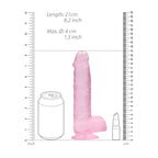 REALROCK 8'' Realistic Dildo With Balls - Pink 20.3 cm Dong - Hush Store Sydney 