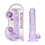 REALROCK 8'' Realistic Dildo With Balls - Purple 20.3 cm Dong - Hush Store Sydney 