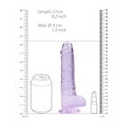 REALROCK 8'' Realistic Dildo With Balls - Purple 20.3 cm Dong - Hush Store Sydney 