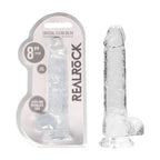 REALROCK 8'' Realistic Dildo With Balls - Clear 20.3 cm Dong - Hush Store Sydney 