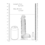 REALROCK 8'' Realistic Dildo With Balls - Clear 20.3 cm Dong - Hush Store Sydney 