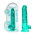 REALROCK 8'' Realistic Dildo With Balls - Turquoise 20.3 cm Dong - Hush Store Sydney 