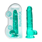 REALROCK 8'' Realistic Dildo With Balls - Turquoise 20.3 cm Dong - Hush Store Sydney 