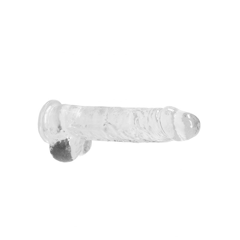 RealRock 9'' Realistic Dildo With Balls - Clear 22.9 cm Dong - Hush Store Sydney 