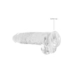 RealRock 9'' Realistic Dildo With Balls - Clear 22.9 cm Dong - Hush Store Sydney 
