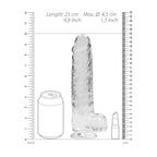 RealRock 9'' Realistic Dildo With Balls - Clear 22.9 cm Dong - Hush Store Sydney 