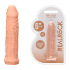 REALROCK 6'' Realistic Penis Sleeve - Flesh 15.2 cm Penis Extension Sleeve - Hush Store Sydney 
