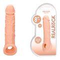 REALROCK 8'' Realistic Penis Extender with Rings - Flesh 20.3 cm Penis Extension Sleeve - Hush Store Sydney 